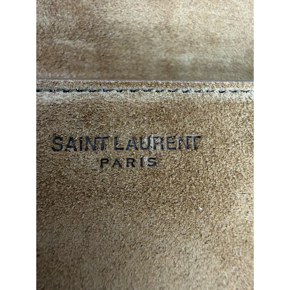 Saint Laurent Dylan Shoulder Bag Small in Brown Suede and Gold-Tone Hardware - Picture 13 of 15